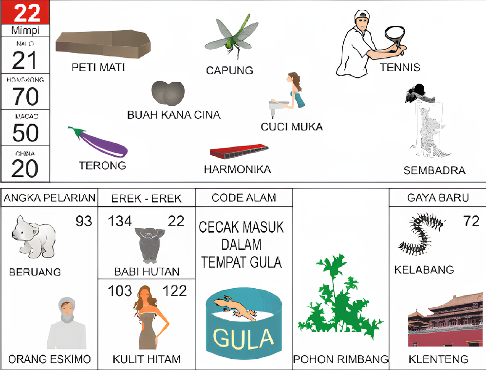 peti mati capung terong buah kana cina harmonika cuci muka tennis sembadra beruang orang eskimo babi hutan kulit hitam cecak masuk dalam tempat gula pohon rimbang kelabang klenteng
