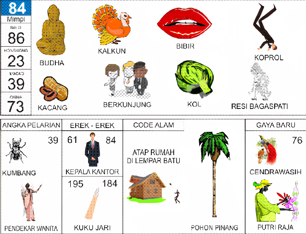 budha kalkun bibir kacang kol berkunjung koprol resi bagaspati kumbang pendekar wanita kepala kantor kuku jari atap rumah dilempar batu pohon pinang cendrawasih putri raja